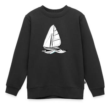 voilier voilier voilier voilier voilier voilier - Sweat Premium enfant bio - noir - Devant - AI Model Kid Female (0cm)
