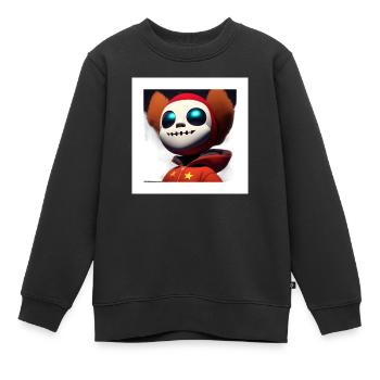 Anonymus - Kinder Premium Organic Sweatshirt - Schwarz - Vorne - AI Model Kid Female (0cm)