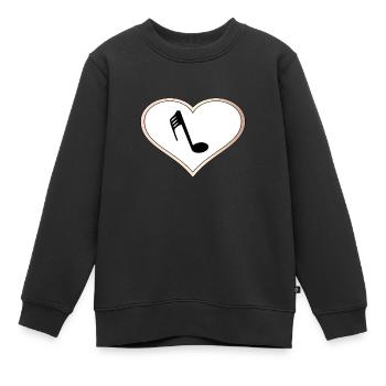 Liebesherz-Musik - Kinder Premium Organic Sweatshirt - Schwarz - Vorne - AI Model Kid Female (0cm)