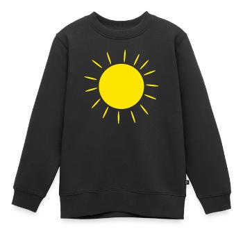 Idée cadeau soleil ciel pour l’été - Sweat Premium enfant bio - noir - Devant - AI Model Kid Female (0cm)