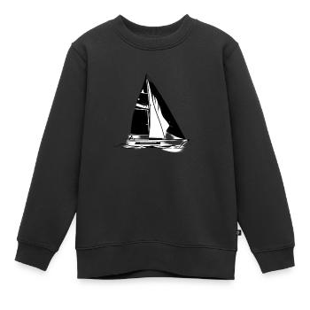 voilier voilier voilier voilier voilier voilier - Sweat Premium enfant bio - noir - Devant - AI Model Kid Female (0cm)