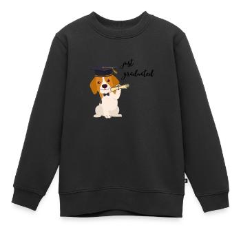 Hundemotiv mit Spruch zum Schulabschluss - Kinder Premium Organic Sweatshirt - Schwarz - Vorne - AI Model Kid Female (0cm)