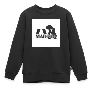 Madrid - Kinder Premium Organic Sweatshirt - Schwarz - Vorne - AI Model Kid Female (0cm)