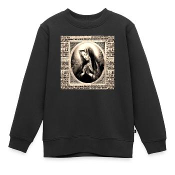 Heilige Maria Maria Madonna Mariana Jungfrau Maria Heilige - Kinder Premium Organic Sweatshirt - Schwarz - Vorne - AI Model Kid Female (0cm)