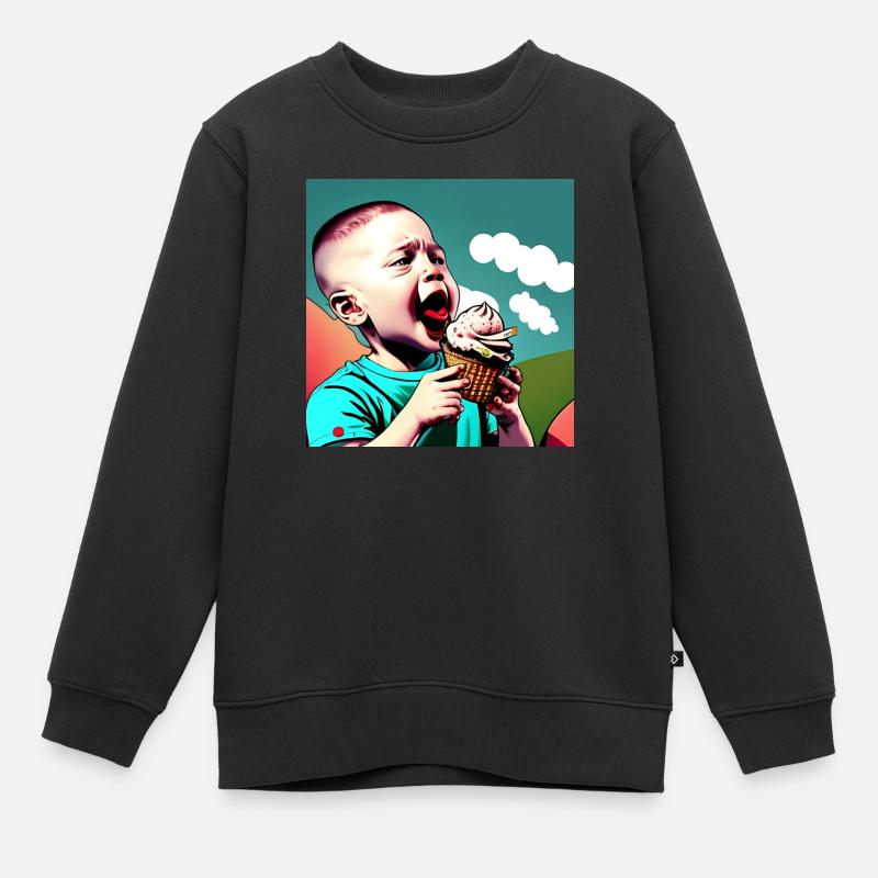 Glace - Sweat Premium enfant bio - noir