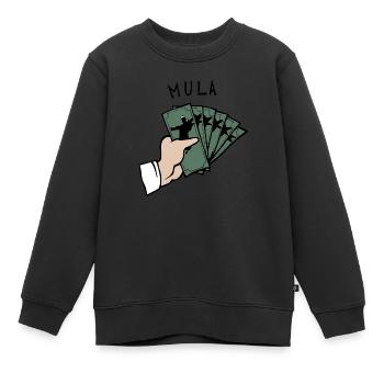 Mule Mula - Sweat Premium enfant bio - noir - Devant - AI Model Kid Female (0cm)