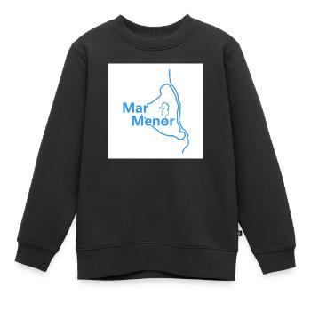 Mar Menor - Sweat Premium enfant bio - noir - Devant - AI Model Kid Female (0cm)