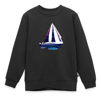 voilier voilier voilier voilier voilier voilier - Sweat Premium enfant bio - noir - Devant - AI Model Kid Female (0cm)