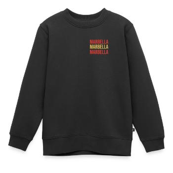 Chapeau de seau Marbella - Sweat Premium enfant bio - noir - Devant - AI Model Kid Female (0cm)