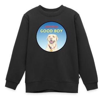 Zertifizierter Good Boy Belohnung Goldie - Kinder Premium Organic Sweatshirt - Schwarz - Vorne - AI Model Kid Female (0cm)