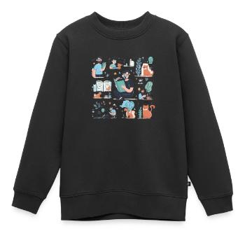 Voyage en train: Voyage panoramique - Sweat Premium enfant bio - noir - Devant - AI Model Kid Female (0cm)