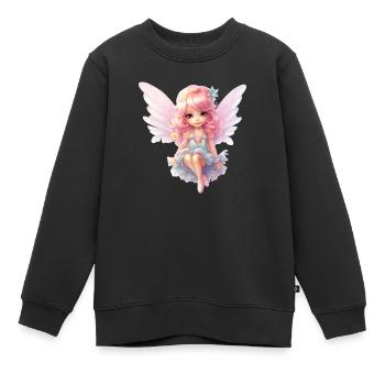 Fairy Girl Märchen süße Fee Engel Mädchen Kinder - Kinder Premium Organic Sweatshirt - Schwarz - Vorne - AI Model Kid Female (0cm)