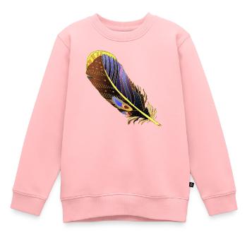 Feder - Kinder Premium Organic Sweatshirt - Rosa - Vorne - AI Model Kid Female (0cm)