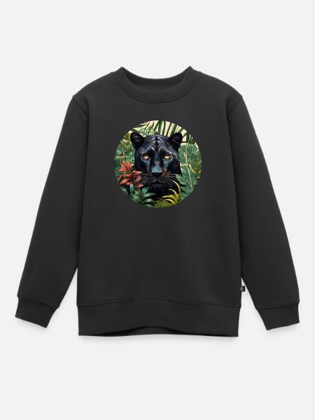 Schwarzer Panther - Kinder Premium Organic Sweatshirt - Schwarz