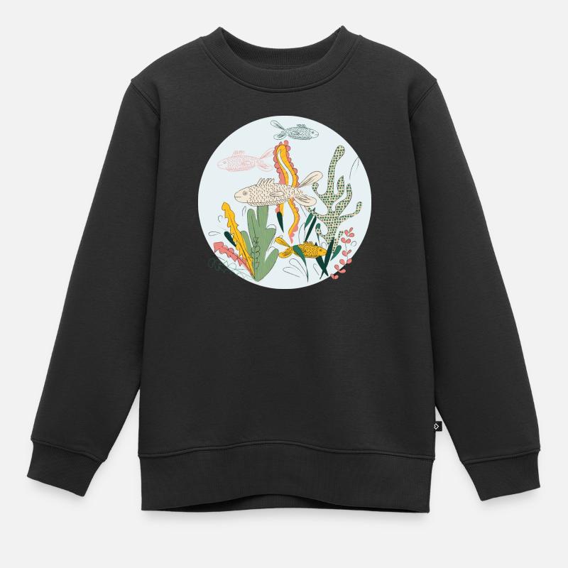 Meerestiere - Kinder Premium Organic Sweatshirt - Schwarz