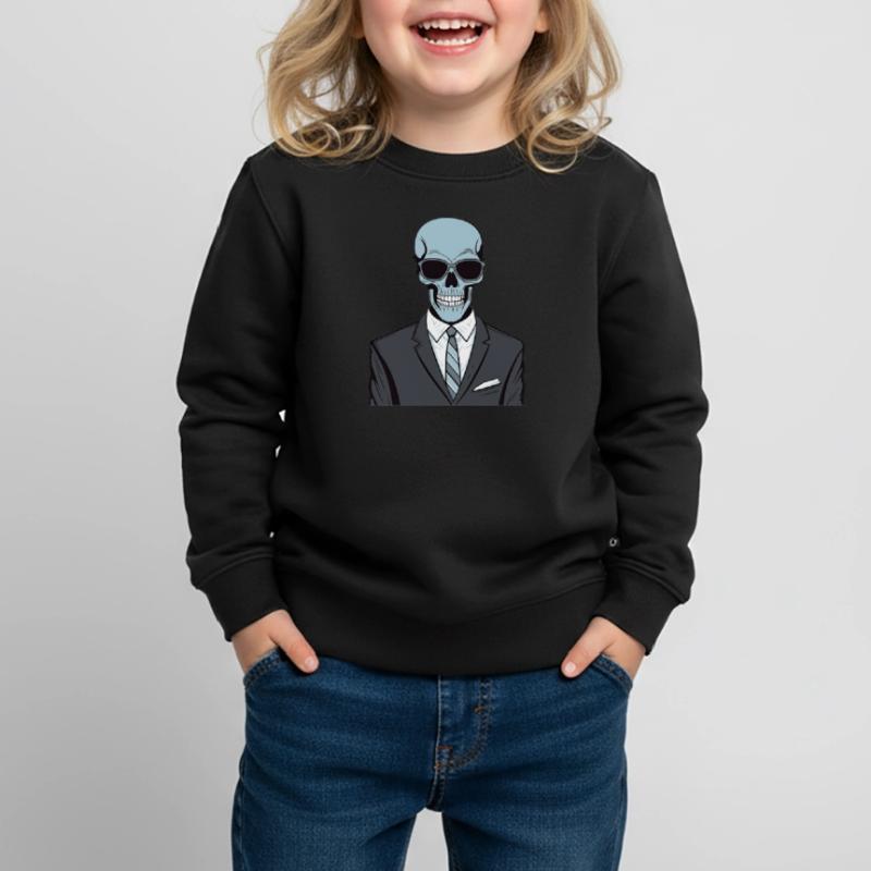 Sharp Dressed Skeleton Kids Premium Organic Sweatshirt