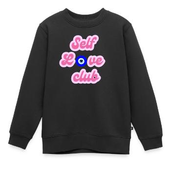 Selbstliebe-Club - Kinder Premium Organic Sweatshirt - Schwarz - Vorne - AI Model Kid Female (0cm)
