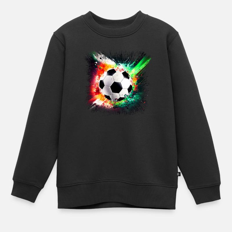 Soccer Color Explosion 20 - Sweat Premium enfant bio - noir