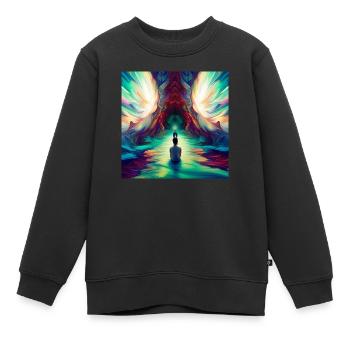 Colorful Inspiration - Kinder Premium Organic Sweatshirt - Schwarz - Vorne - AI Model Kid Female (0cm)