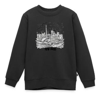New Paris - Sweat Premium enfant bio - noir - Devant - AI Model Kid Female (0cm)
