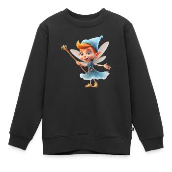 Die Zahnfee nimmt die Angst vom Zahnverlust - Kinder Premium Organic Sweatshirt - Schwarz - Vorne - AI Model Kid Female (0cm)