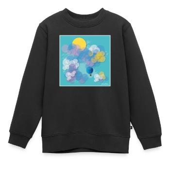 Freiheit - Kinder Premium Organic Sweatshirt - Schwarz - Vorne - AI Model Kid Female (0cm)