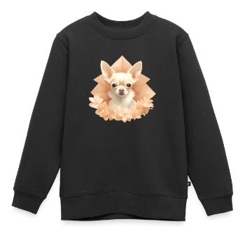 Pink Chihuahua - Kids Premium Organic Sweatshirt - black - Front - AI Model Kid Female (0cm)