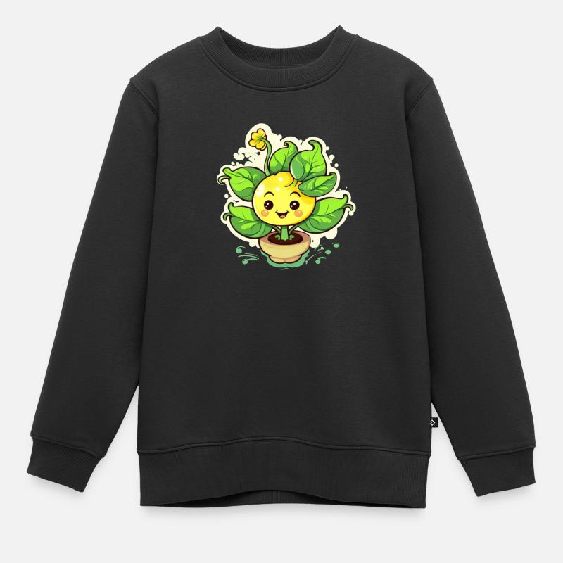 Marque de commerce Cute Plant - Sweat Premium enfant bio - noir