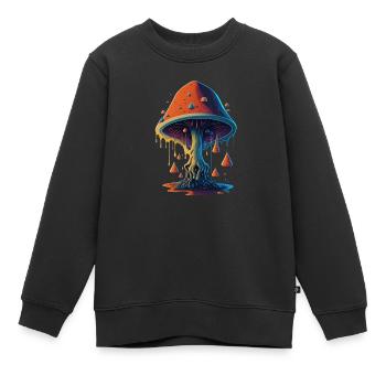 Pilz - Kinder Premium Organic Sweatshirt - Schwarz - Vorne - AI Model Kid Female (0cm)