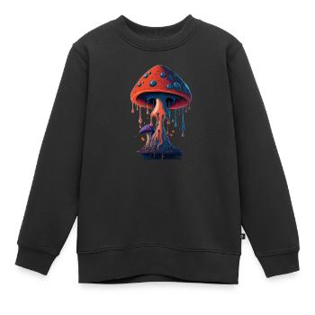 Pilz - Kinder Premium Organic Sweatshirt - Schwarz - Vorne - AI Model Kid Female (0cm)