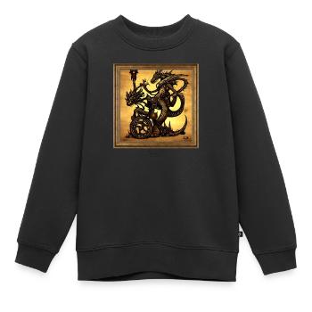 Des Teufels Bike - Kinder Premium Organic Sweatshirt - Schwarz - Vorne - AI Model Kid Female (0cm)