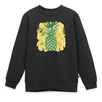Tropische Fiesta: Ananas-Party! - Kinder Premium Organic Sweatshirt - Schwarz - Vorne - AI Model Kid Female (0cm)
