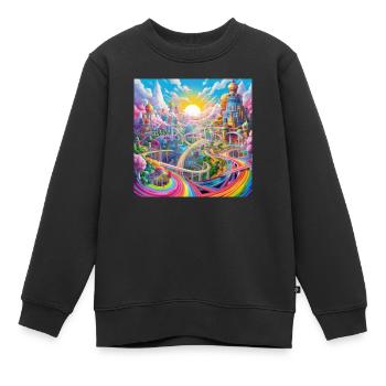 icecrusher Cartographic Pencil Art Color - Kinder Premium Organic Sweatshirt - Schwarz - Vorne - AI Model Kid Female (0cm)