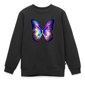 Schmetterling Insekt Tier Falter - Kinder Premium Organic Sweatshirt - Schwarz - Vorne - AI Model Kid Female (0cm)