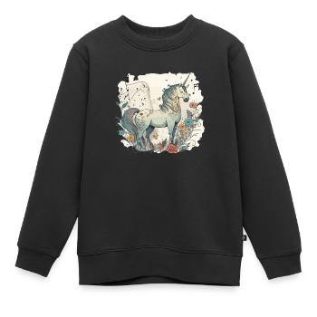 Musik in der Luft - Kinder Premium Organic Sweatshirt - Schwarz - Vorne - AI Model Kid Female (0cm)
