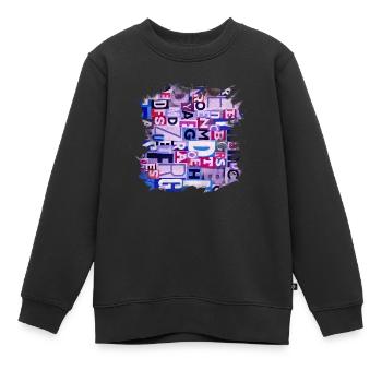 Graffiti-Stil Splash Hip Hop Farben Maler Farbe - Kinder Premium Organic Sweatshirt - Schwarz - Vorne - AI Model Kid Female (0cm)