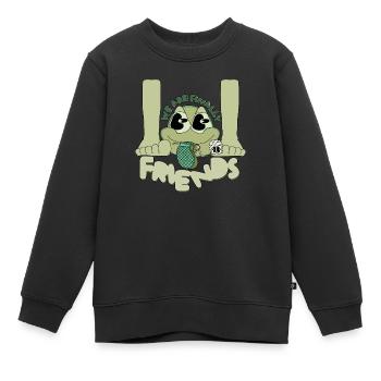 FREUNDE - Kinder Premium Organic Sweatshirt - Schwarz - Vorne - AI Model Kid Female (0cm)