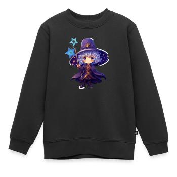 Magic Guardian of the Stars - Kinder Premium Organic Sweatshirt - Schwarz - Vorne - AI Model Kid Female (0cm)