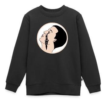 Träne der Zeit - Kinder Premium Organic Sweatshirt - Schwarz - Vorne - AI Model Kid Female (0cm)