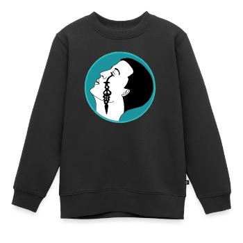 Träne der Zeit - Kinder Premium Organic Sweatshirt - Schwarz - Vorne - AI Model Kid Female (0cm)
