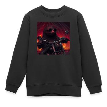 Molly - Kinder Premium Organic Sweatshirt - Schwarz - Vorne - AI Model Kid Female (0cm)