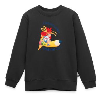 Schulkind Schulanfang zuckertüte Bleistift - Kinder Premium Organic Sweatshirt - Schwarz - Vorne - AI Model Kid Female (0cm)