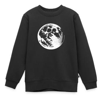 Mond - Kinder Premium Organic Sweatshirt - Schwarz - Vorne - AI Model Kid Female (0cm)