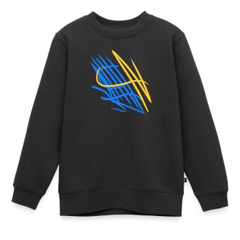 Abstraction ukrainienne - Sweat Premium enfant bio - noir - Devant - AI Model Kid Female (0cm)