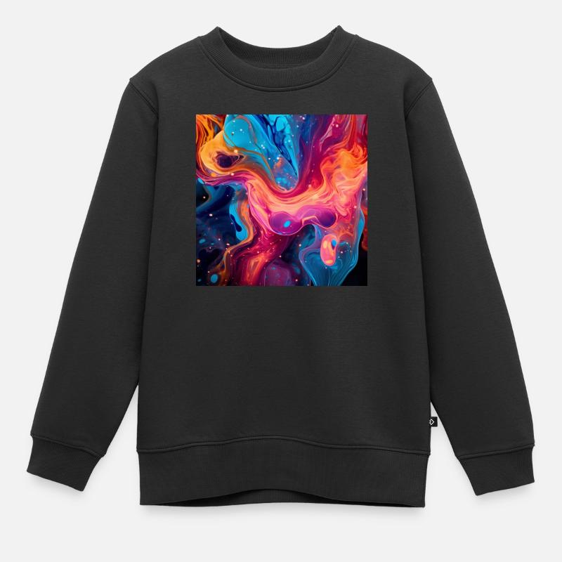 Fluid Art - Sweat Premium enfant bio - noir