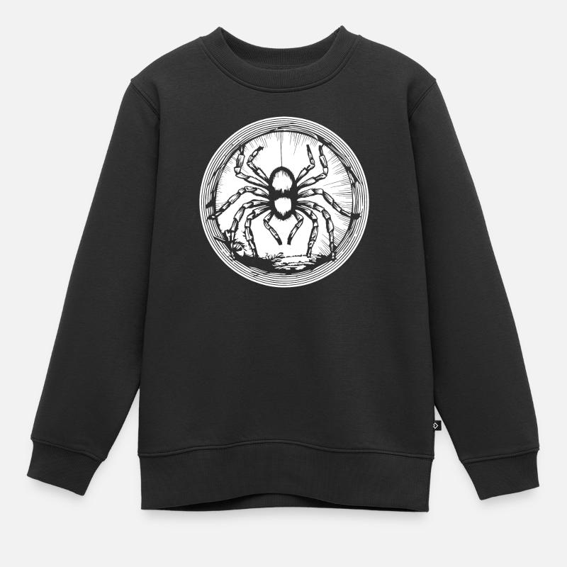 Spider spiders animals - Kids Premium Organic Sweatshirt - black