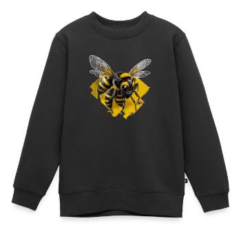 Les abeilles adorent - Sweat Premium enfant bio - noir - Devant - AI Model Kid Female (0cm)