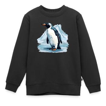 Das Leben der Pinguine ist nichts für Warmduscher - Kinder Premium Organic Sweatshirt - Schwarz - Vorne - AI Model Kid Female (0cm)
