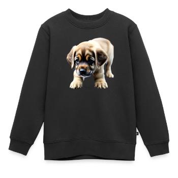 Puppy run - Kinder Premium Organic Sweatshirt - Schwarz - Vorne - AI Model Kid Female (0cm)