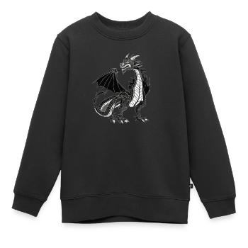 European Dragon - Kinder Premium Organic Sweatshirt - Schwarz - Vorne - AI Model Kid Female (0cm)
